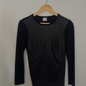 Saint John Leather and wool top